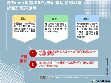 傳Trump將提出AI行動計畫