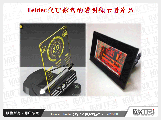 Teidec代理銷售的透明顯示器產品