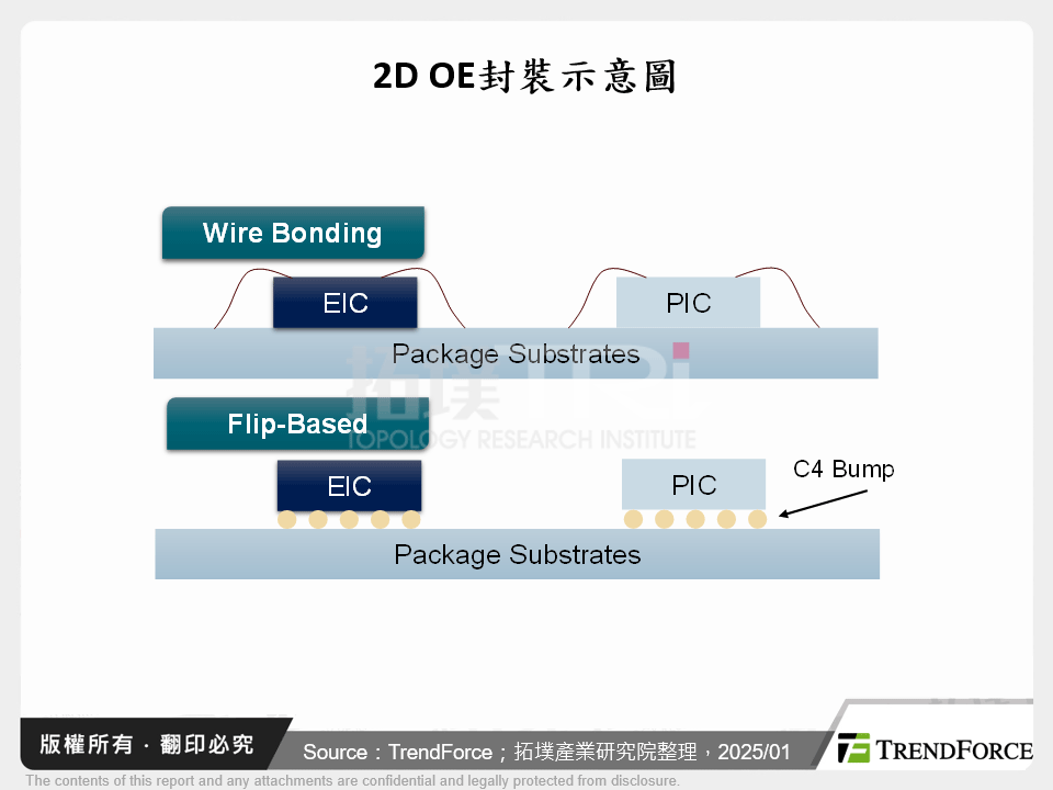 2D OE封裝示意圖