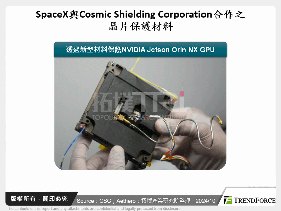 SpaceX與Cosmic Shielding Corporation合作之晶片保護材料