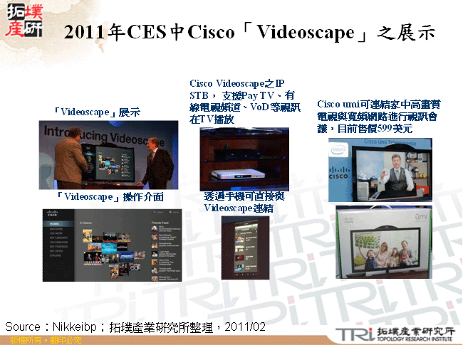 2011年CES中Cisco「Videoscape」之展示