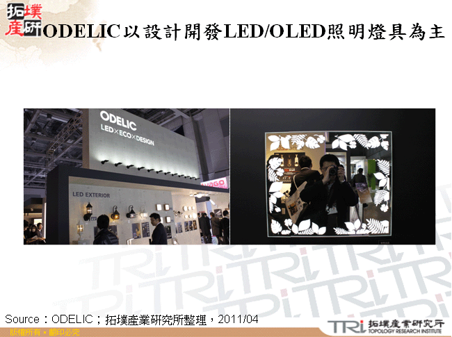 ODELIC以設計開發LED/OLED照明燈具為主