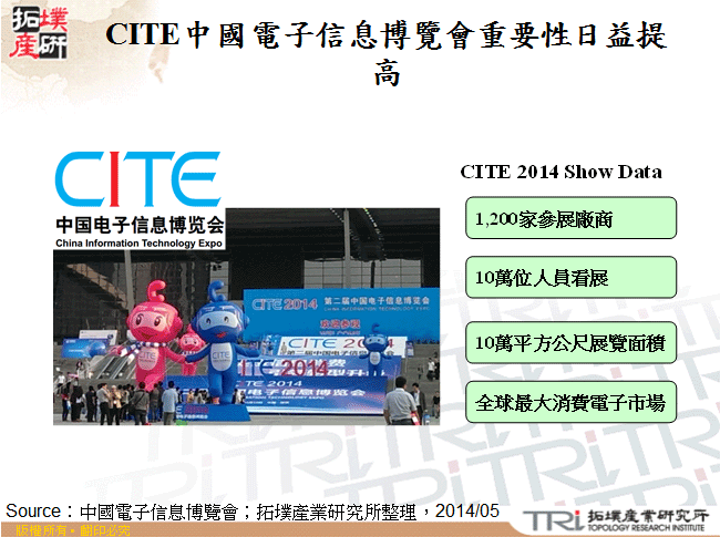 CITE中國電子信息博覽會重要性日益提高