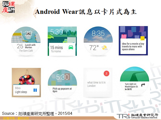 Android Wear訊息以卡片式為主