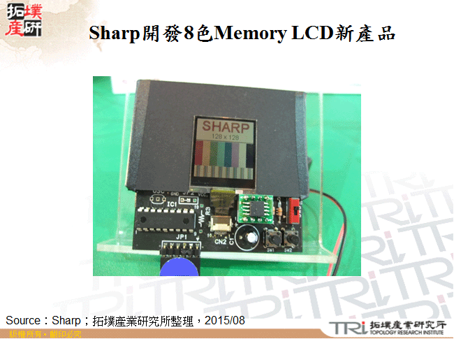 Sharp開發8色Memory LCD新產品