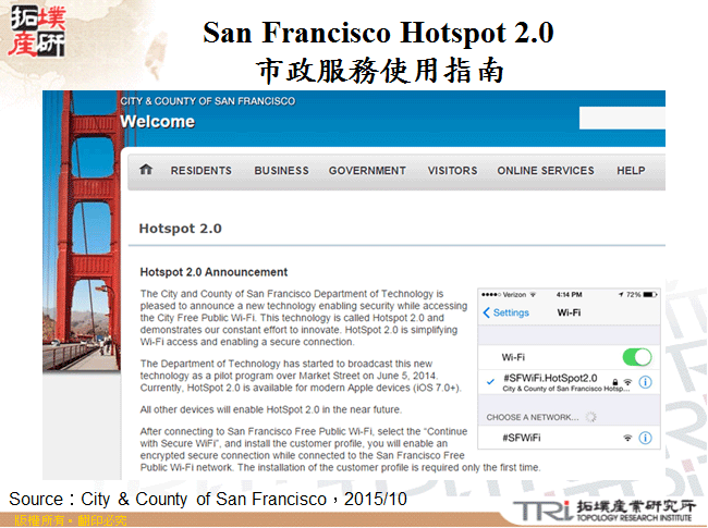 San Francisco Hotspot 2.0市政服務使用指南