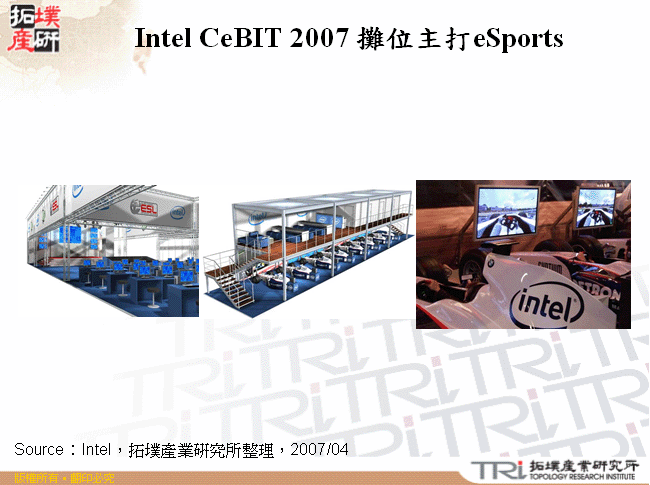 Intel CeBIT 2007 攤位主打eSports