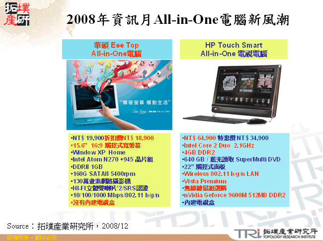 2008年資訊月All-in-One電腦新風潮