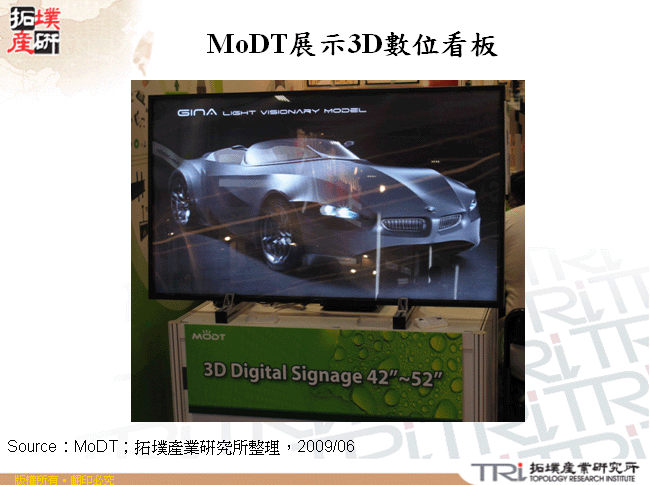 MoDT展示3D數位看板