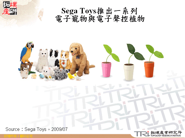 Sega Toys推出一系列電子寵物與電子聲控植物