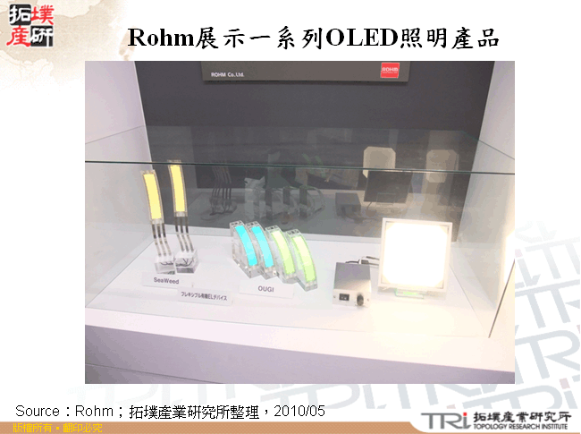 Rohm展示一系列OLED照明產品