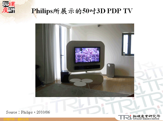 Philips所展示的50吋3D PDP TV